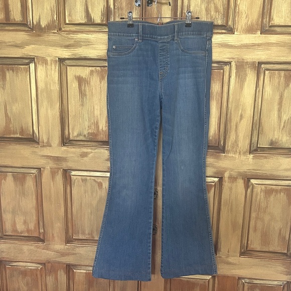 SPANX Denim Flare Jeans in Classic Blue - Picture 1 of 6